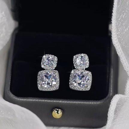 Shiny Zircon Stud Earrings