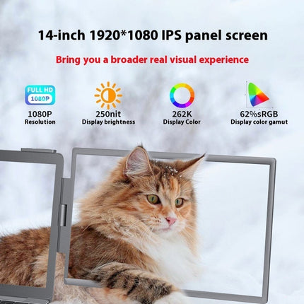 14-Zoll-Dual-Laptop mit tragbarem Dual-Screen-Bildschirm