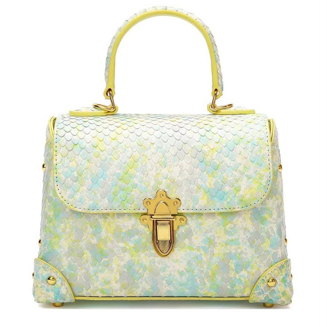 Women's Toe Layer Fashion Snake Pattern Handbag