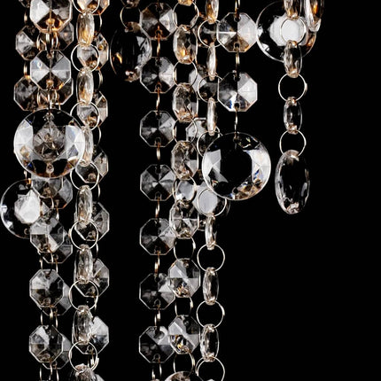 Pendant lamp, elegant ceiling lamp with transparent crystal beads