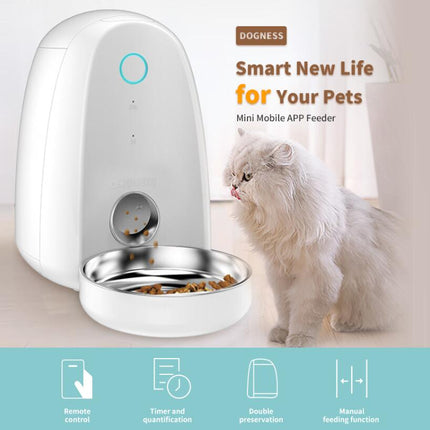 Automatischer 2-Liter-Futterautomat mit WLAN- und App-Steuerung für kleine Hunde, Katzen und andere Haustiere