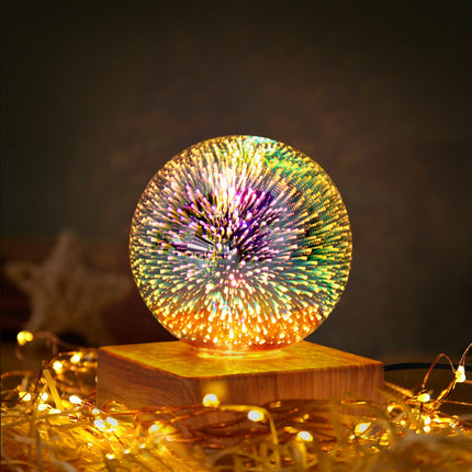 USB 3D Firework Crystals Ball Night Light