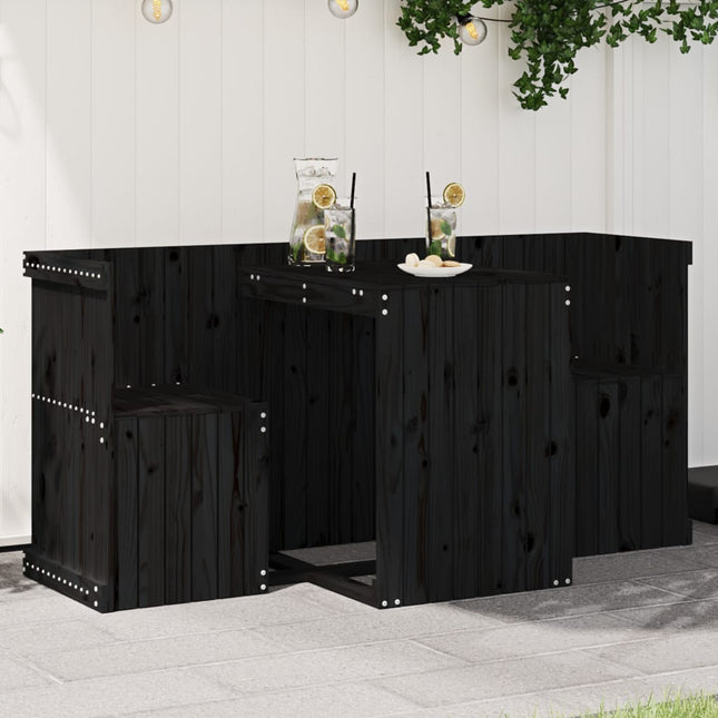 Balcony Furniture Set 2-Seater Solid Pine Wood