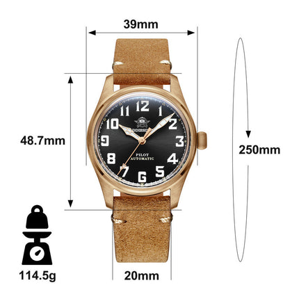 Automatische mechanische Herrenuhr Bronze