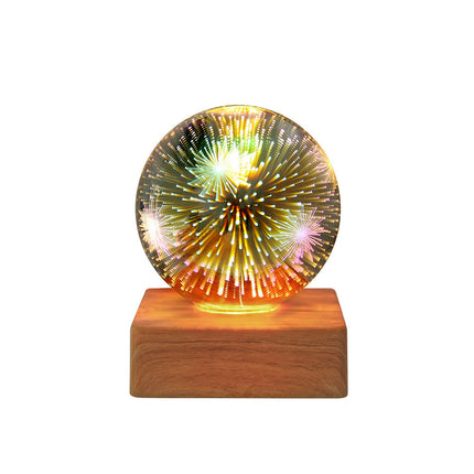 USB 3D Firework Crystals Ball Night Light