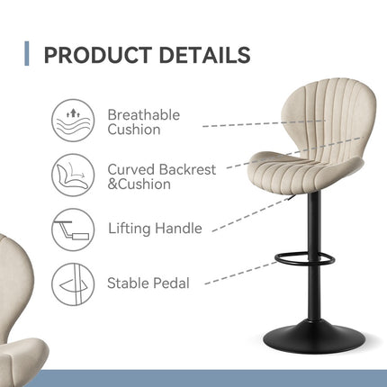 Barstools Counter Height With High Backrest