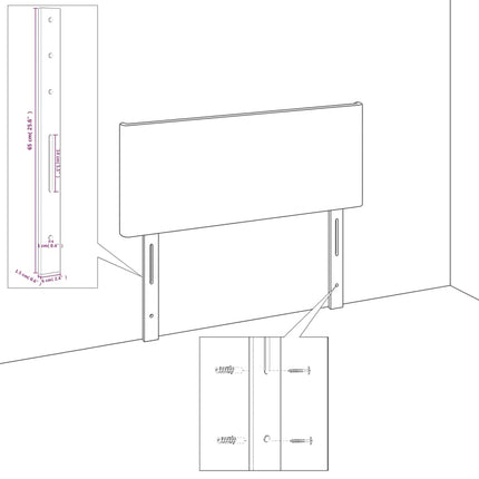 Headboards 2 pcs. 80x5x78/88 cm   Headboards
