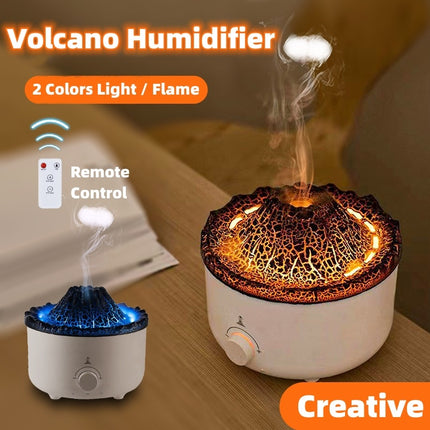 Mute Of New Small Simulated Flame Volcano Humidifier Flame