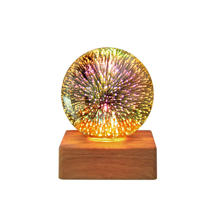 USB 3D Firework Crystals Ball Night Light