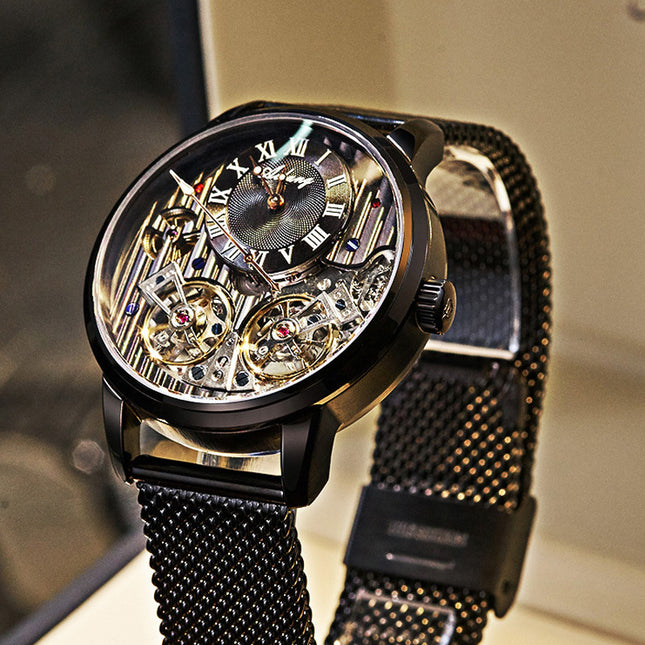 Double Tourbillon Automatic Mechanical  Men's Watch