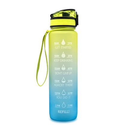 Time Marker Bounce Cover Motivational Water Bottle