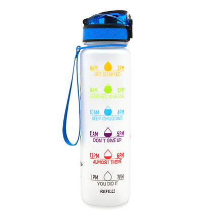 Time Marker Bounce Cover Motivational Water Bottle