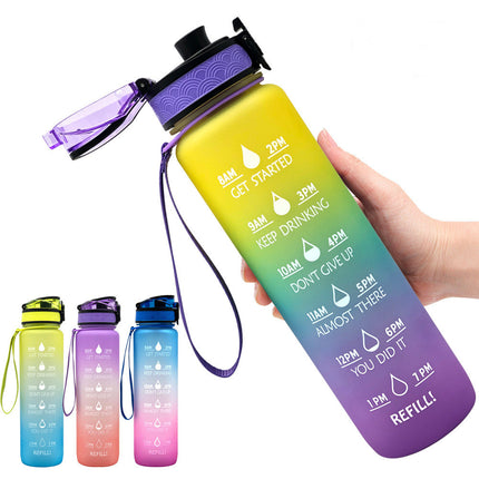 Time Marker Bounce Cover Motivational Water Bottle