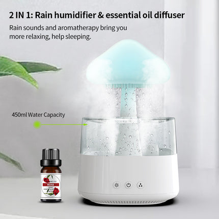 Humidifier Rain Cloud Mushroom Lamp