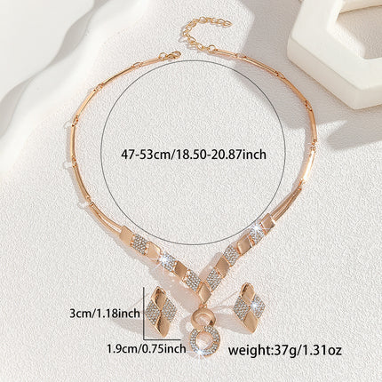 Zinc Alloy Necklace And Earrings Suite