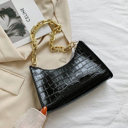 Texture Chain One-shoulder bag