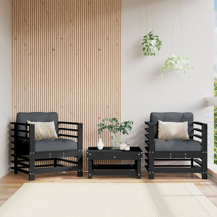 Middle Sofa with Cushions Solid Pine Wood   Middle Sofa