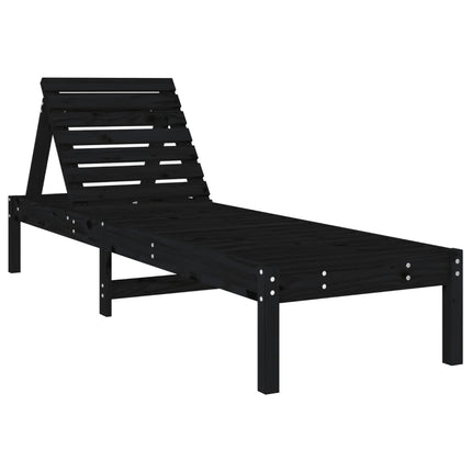 Sonnenliegen, 2-teilig, 199,5x, massives Kiefernholz