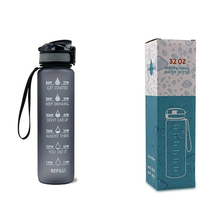 Time Marker Bounce Cover Motivational Water Bottle