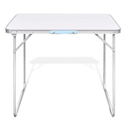Folding camping table with metal frame, 80 x 60 cm