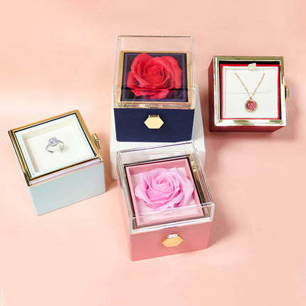 Rose Jewelry Packaging Box Valentine's Day Gift For Women