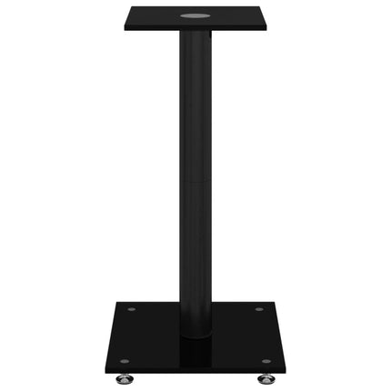 Speaker Stands, 2 pcs., Tempered Glass, 1 Column