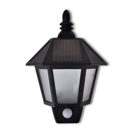 Solar wall light with motion sensor