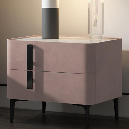 Modern Bedside Table Of Light Luxury Fabric Designer