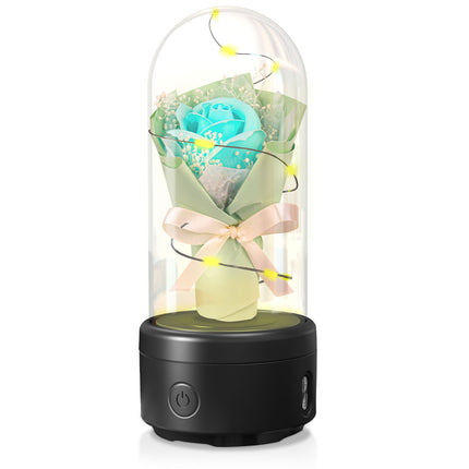 Gift Rose Luminous Night Light Ornament In Glass Cover