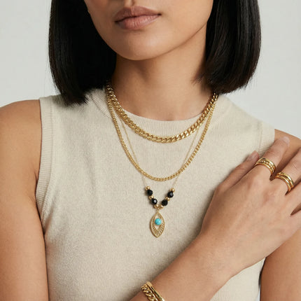 Layered Necklace Eye of Serenity