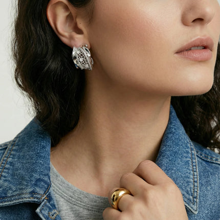 Mesh Luxe Hoops
