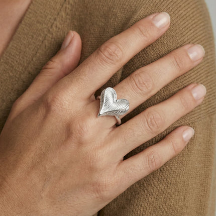 Feathered Heart Ring