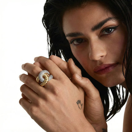 Statement-Ring aus Kettengliedern