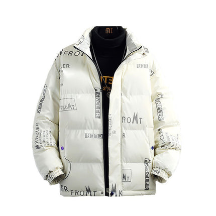 Lovers Loose Printed Warm Cotton Jacket