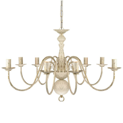 Antique chandelier with 8 x E14 light bulbs