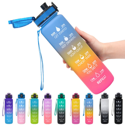 Time Marker Bounce Cover Motivational Water Bottle