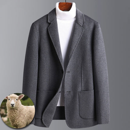 Double-faced cashmere woolen coat