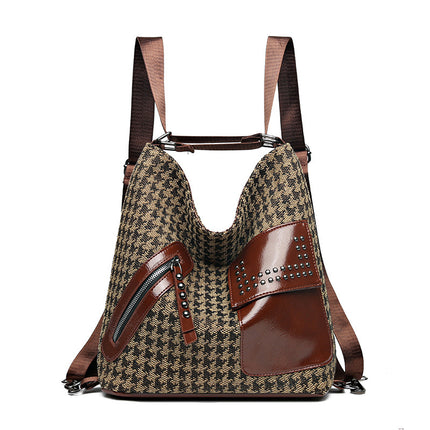 Houndstooth Leopard Shoulder Bags