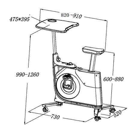 Desk Home Exercise Bike Small Magnetic Control Silent Aerobic Exercise