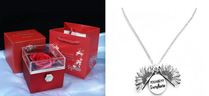 Rose Jewelry Packaging Box Valentine's Day Gift For Women