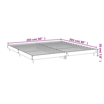 Bed frame without mattress Sonoma oak wood composite