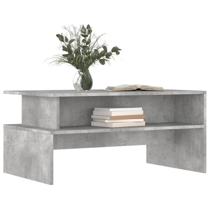 Coffee Table Concrete Grey 90x55x42.5 cm Wood-based material