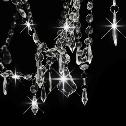 chandelier with beads, 8 x E14 sockets