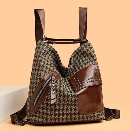 Houndstooth Leopard Shoulder Bags
