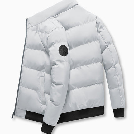 USB-Heated Windproof Winter Jacket with Cotton Padding