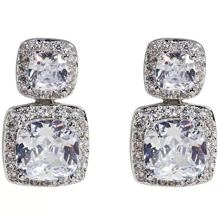 Shiny Zircon Stud Earrings