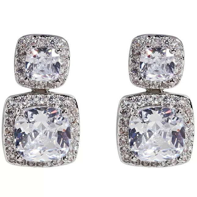 Shiny Zircon Stud Earrings