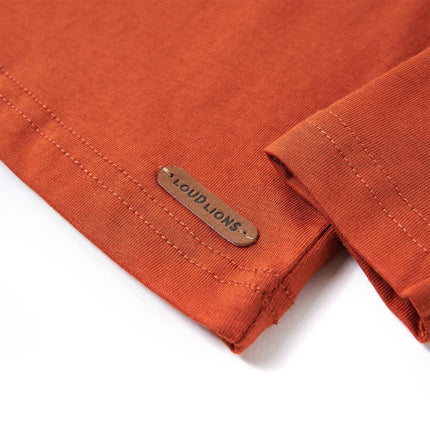 Langarmshirt für Kinder, rostbraun, Größe 116