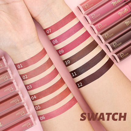 12 Colors Matte Lip Gloss Matte Surface