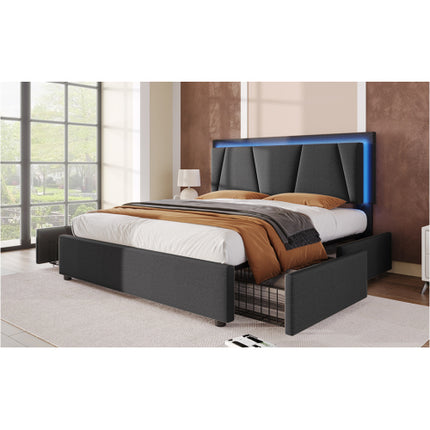 Wooden Storage Bed Bed Frame  Size  160cmx200cm